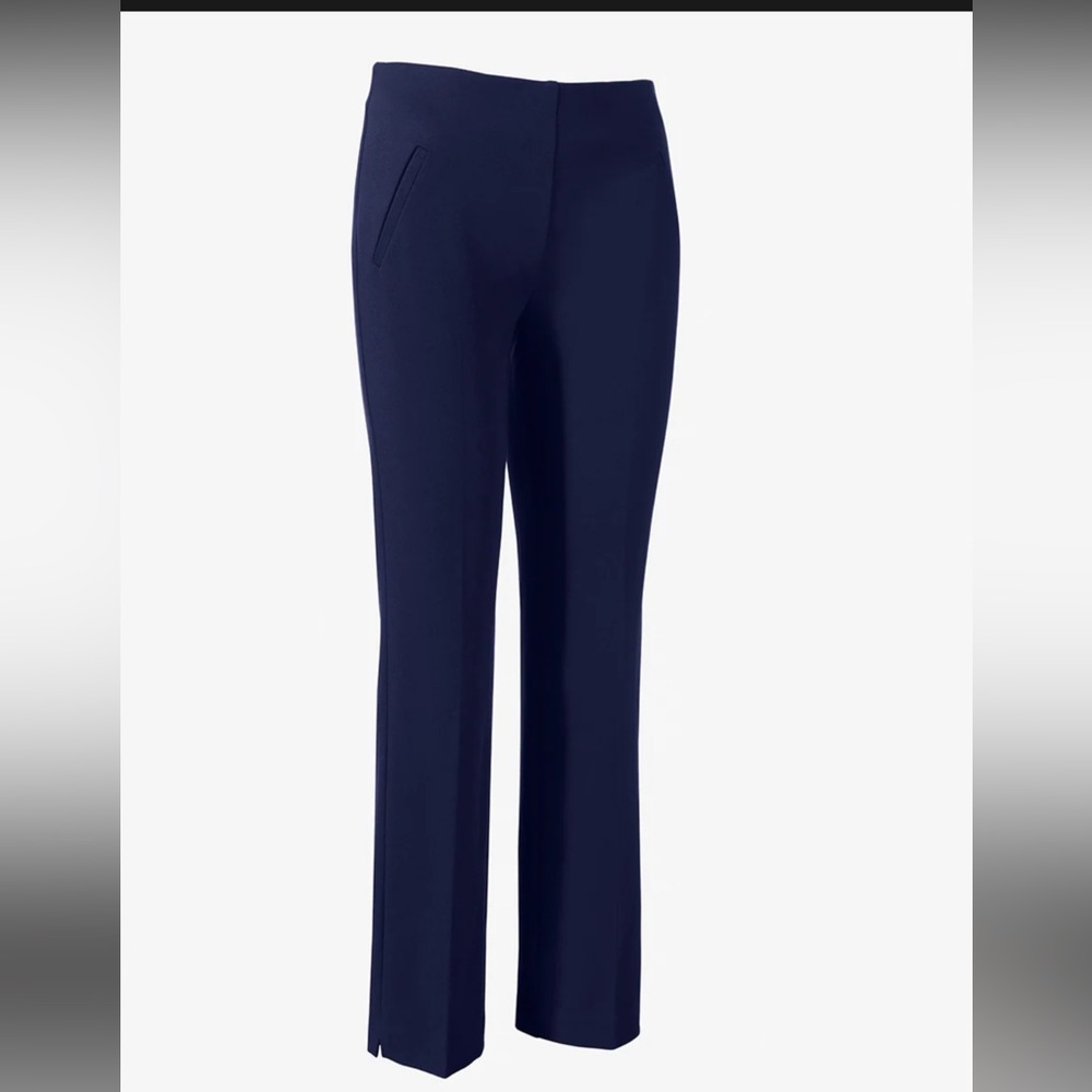 Chico’s Fabulously Slimming Perfect Stretch Navy Blue Pull-Up Pants